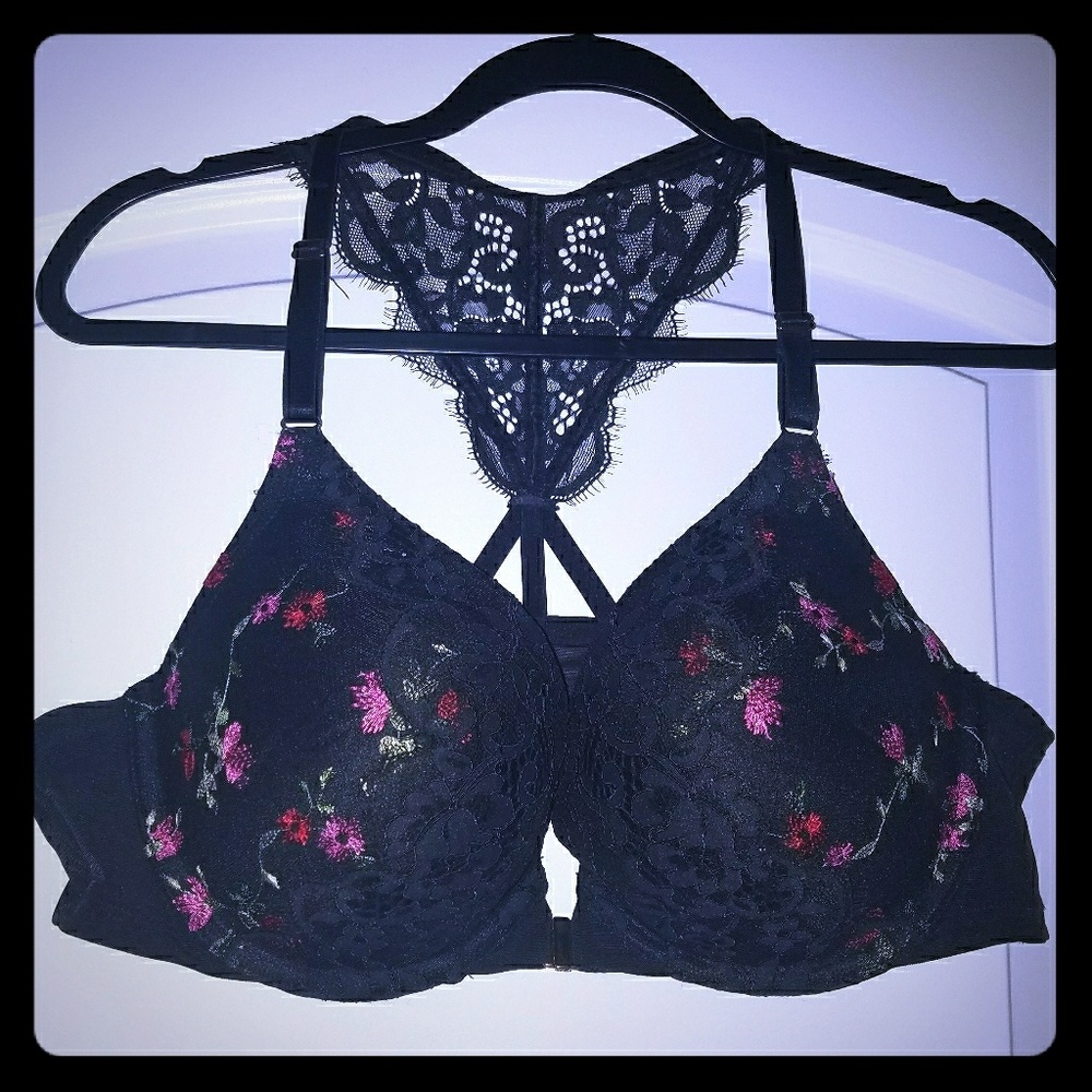 Cacique Floral Lace Racer Back Bra